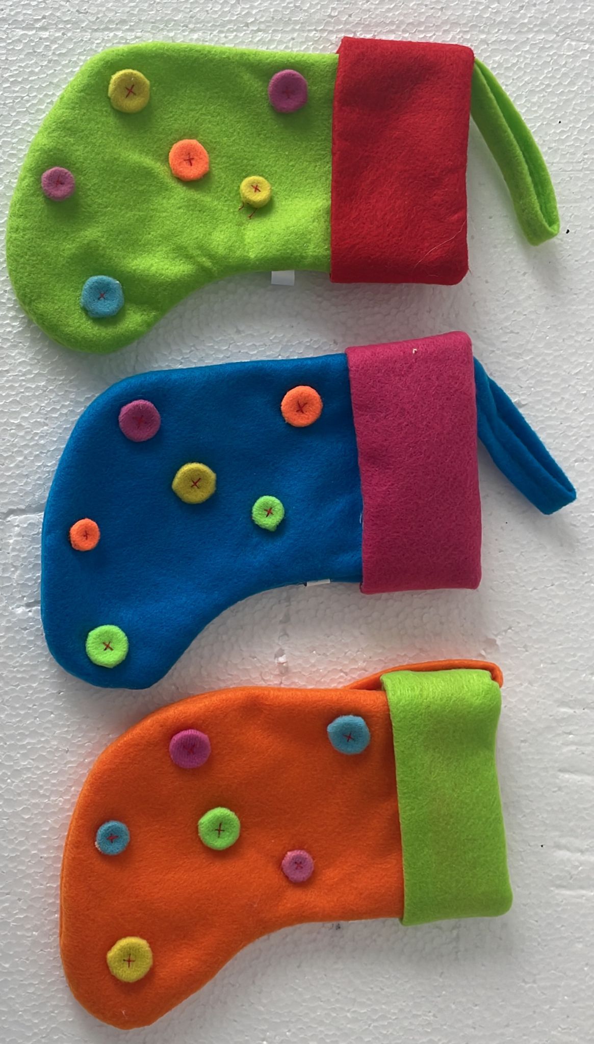 Mini Calza Befana Epifania Con Bottoni Ricamati 20CM