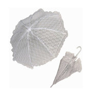 Ombrello Parasole Bianco Da Nobile 83cm