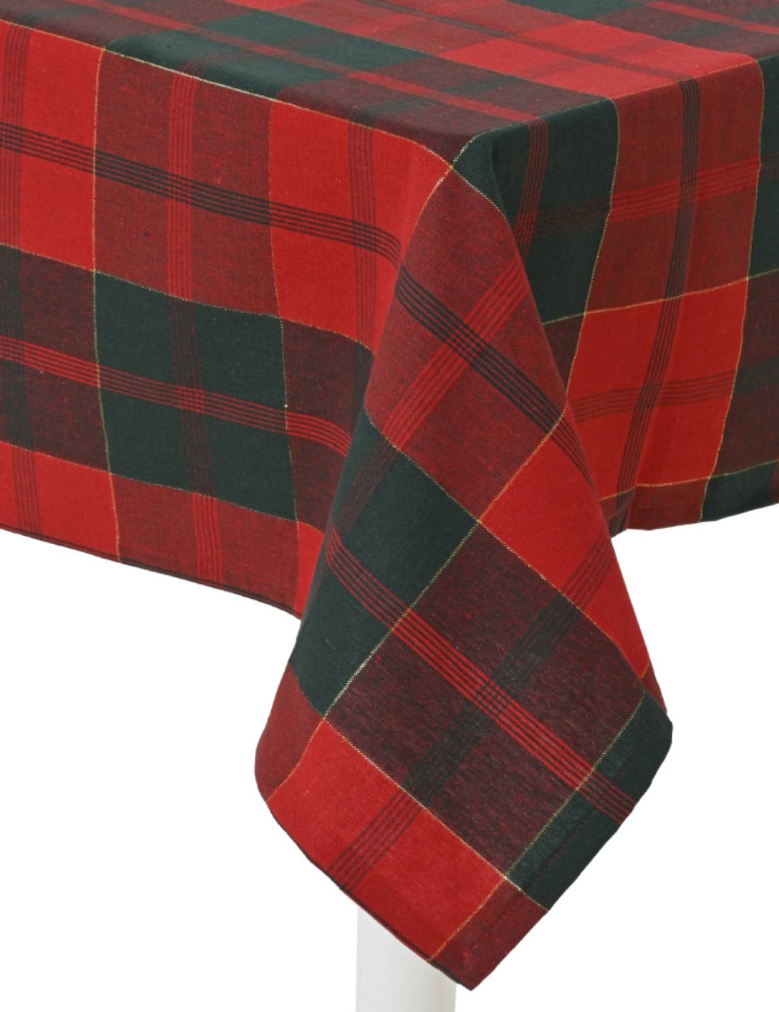 Tovaglia Natalizia In Cotone Tartan 180cm