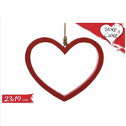 Pendaglio In Legno Cuore San Valentino Love 23X19CM