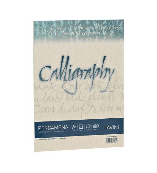Fogli Pergamena Favini Calligraphy A4 190g 50 Fogli Sabbia