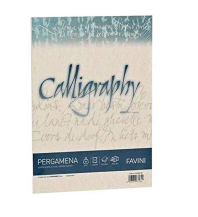 Fogli Pergamena Favini Calligraphy A4 190g 50 Fogli Perla