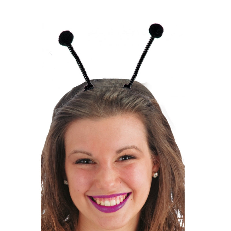 Frontino Con Antenne Morbide Nere Ape Accessori Halloween E Carnevale