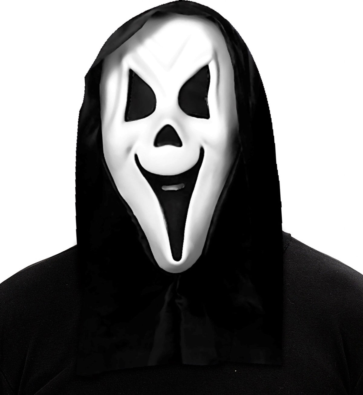 Maschera Halloween Fantasma Con Cappuccio E Occhi