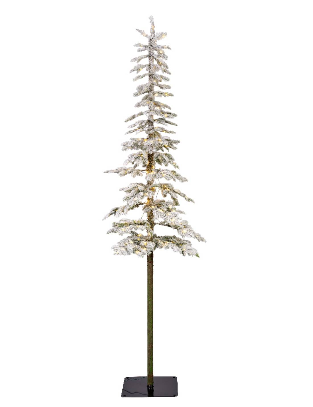Albero Di Natale Abete Alpine Fir Pre Lit Innevato 250 LED 240cm