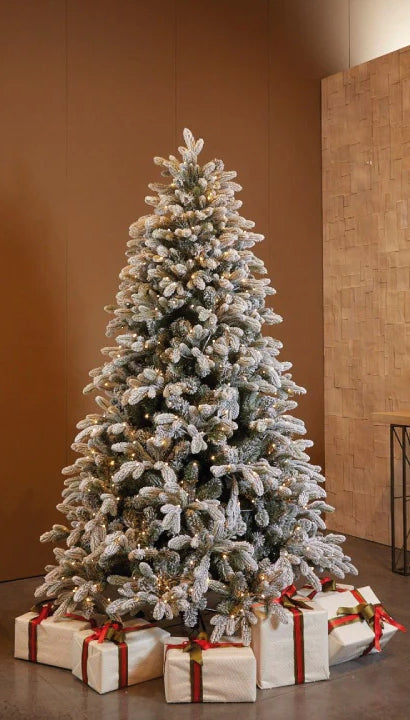 Albero Di Natale Pino Merano Innevato 180cm Senza Led - EDG