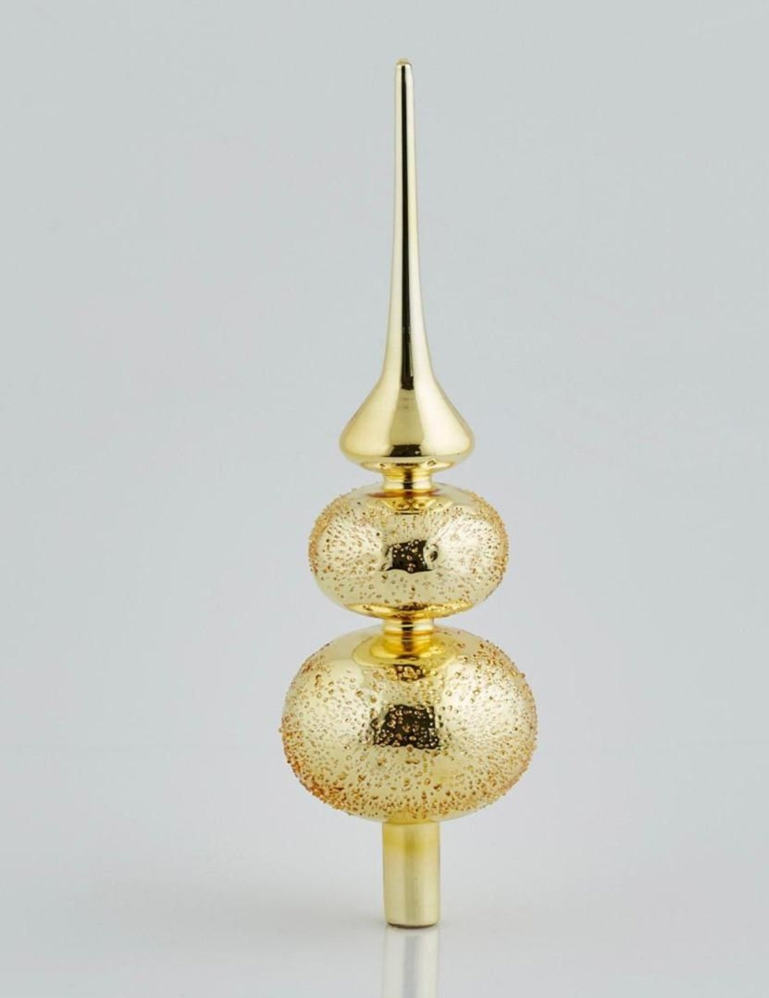 Puntale Albero Di Natale Oro In Vetro 35cm