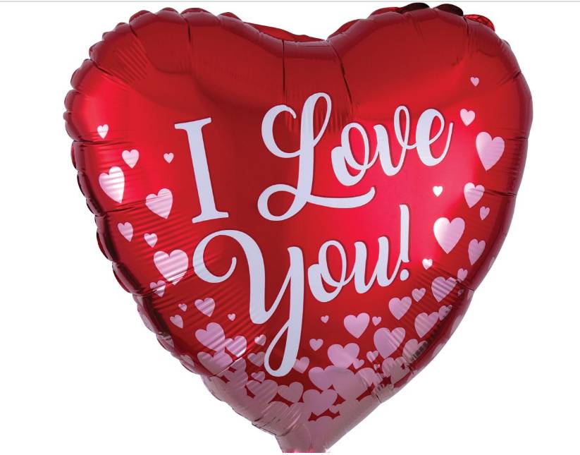 Palloncino Sagomato Cuore "I Love You" Rosso 18"