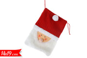 Sacchetto Regalo Natalizio Babbo Natale 14x19cm