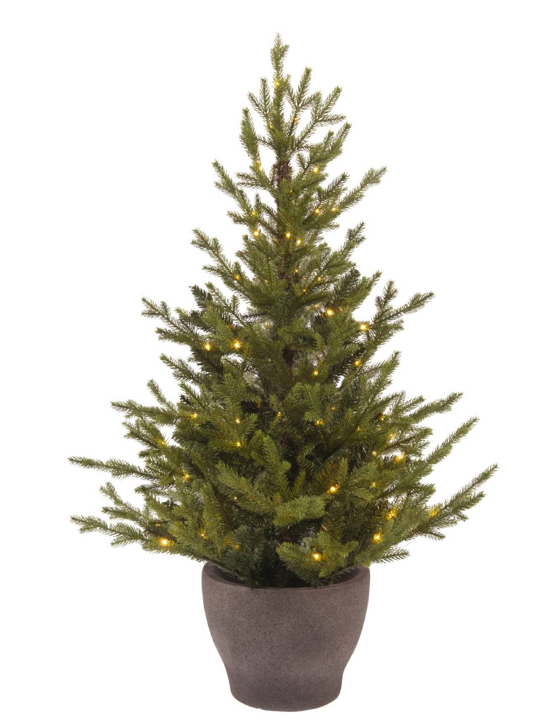 Albero Di Natale Norway In Vaso 60 LED 90cm