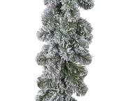 Addobbo Natale Tralcio Ghirlanda Verde Innevata 270cm