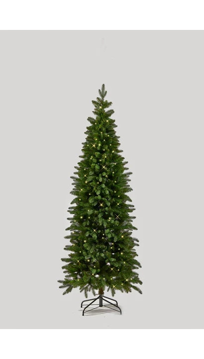 Albero Di Natale Pino Slim 180cm Con 360 Mini Led Verde - EDG