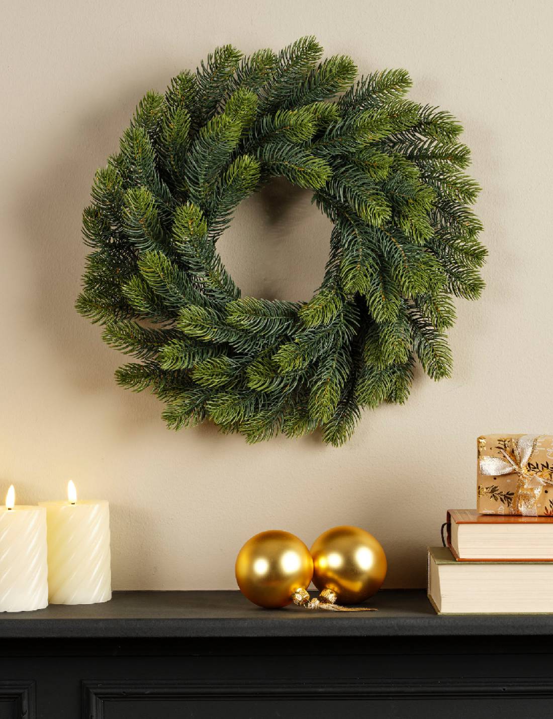 Decorazione Di Natale Ghirlanda Winnipeg Verde D40cm
