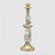 Candelabro Di Natale Con 3 Figure Rosa