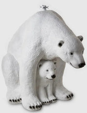 Base Albero Di Natale Orso Polare Con Cucciolo EDG 85cm