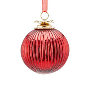 Pallina Albero Di Natale Gioiello A Righe Vetro