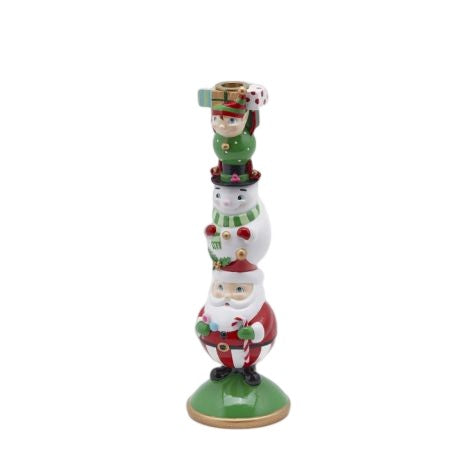Candelabro Babbo Natale Pupazzo Elfi Addobbo Natalizio
