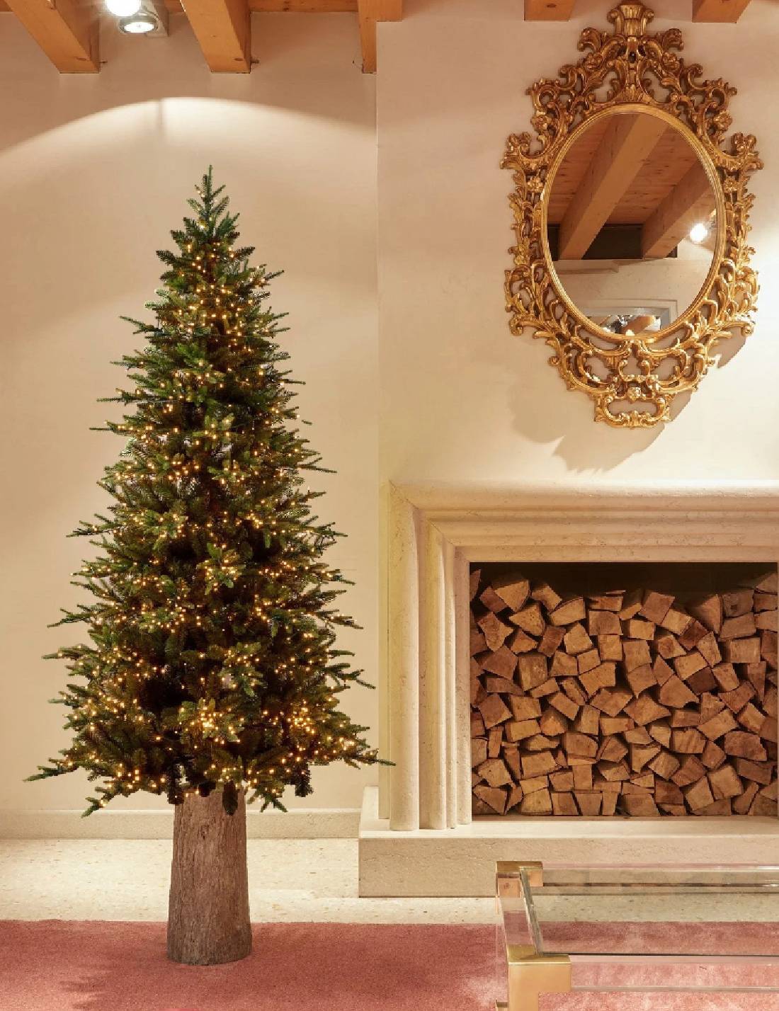Albero Di Natale Pino Luxury New Slim 4000 LED 240cm