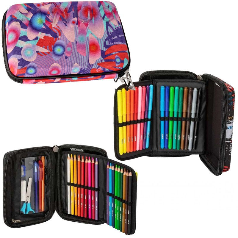 Astuccio Completo Corredo Maxi Zip Comix Flash
