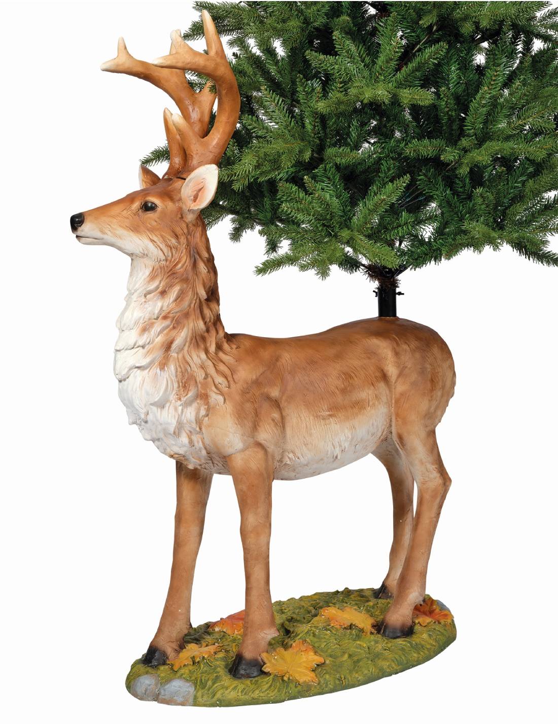 Base Albero Di Natale In Magnesio Renna Decorativa 130cm