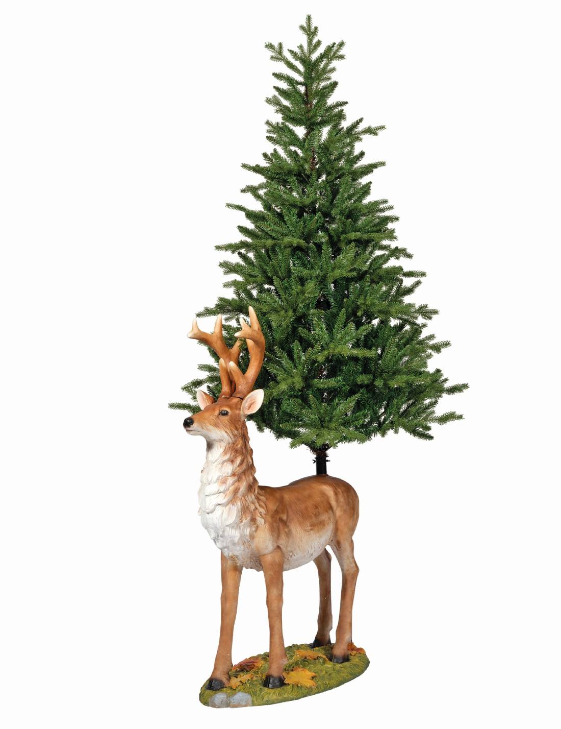 Base Albero Di Natale In Magnesio Renna Decorativa 130cm