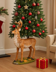 Base Albero Di Natale In Magnesio Renna Decorativa 130cm