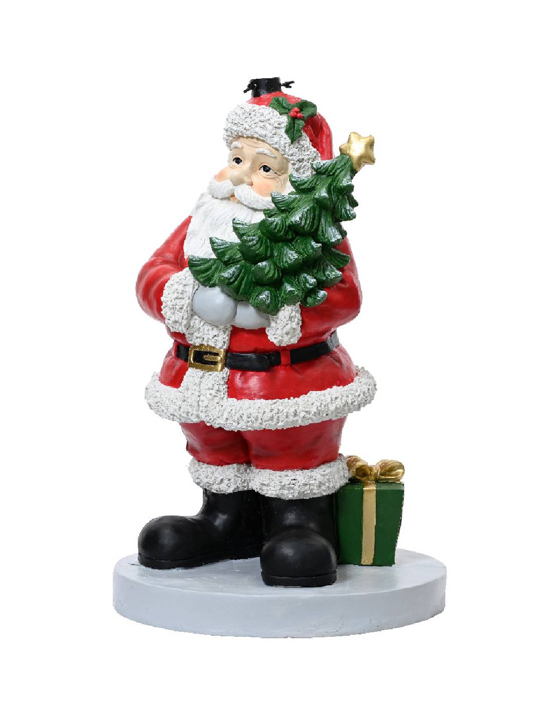 Base Albero Di Natale Babbo Natale Con Alberello Natalizio h72cm
