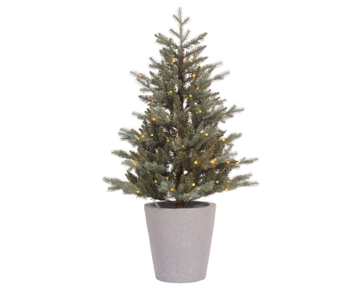 Mini Albero Di Natale Allison Pine Misty Pre Lit 150cm
