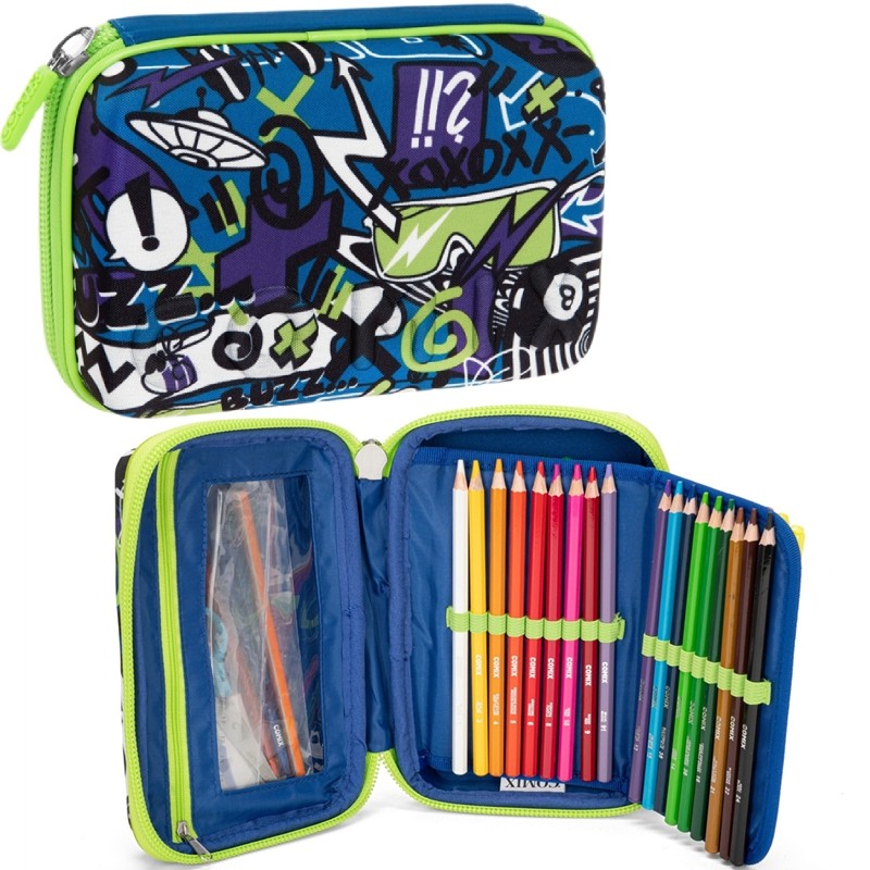Astuccio Completo Corredo Maxi Zip New Comix Bright Boy