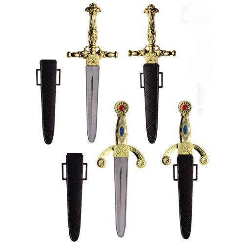 Pugnale Con Manico Oro E Fodero 26cm Carnevale