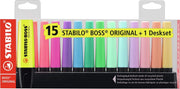 Evidenziatori Stabilo Boss Original con Deskset 15 pz