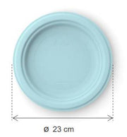 Piatti in polpa di cellulosa Turchesi 23cm 50 pz.