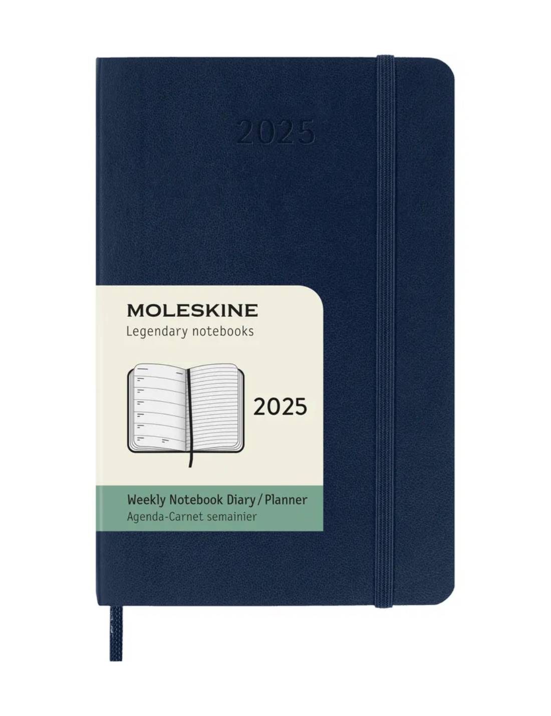Agenda Settimanale 12 Mesi 2025 Moleskine Blu Copertina Morbida 21cm