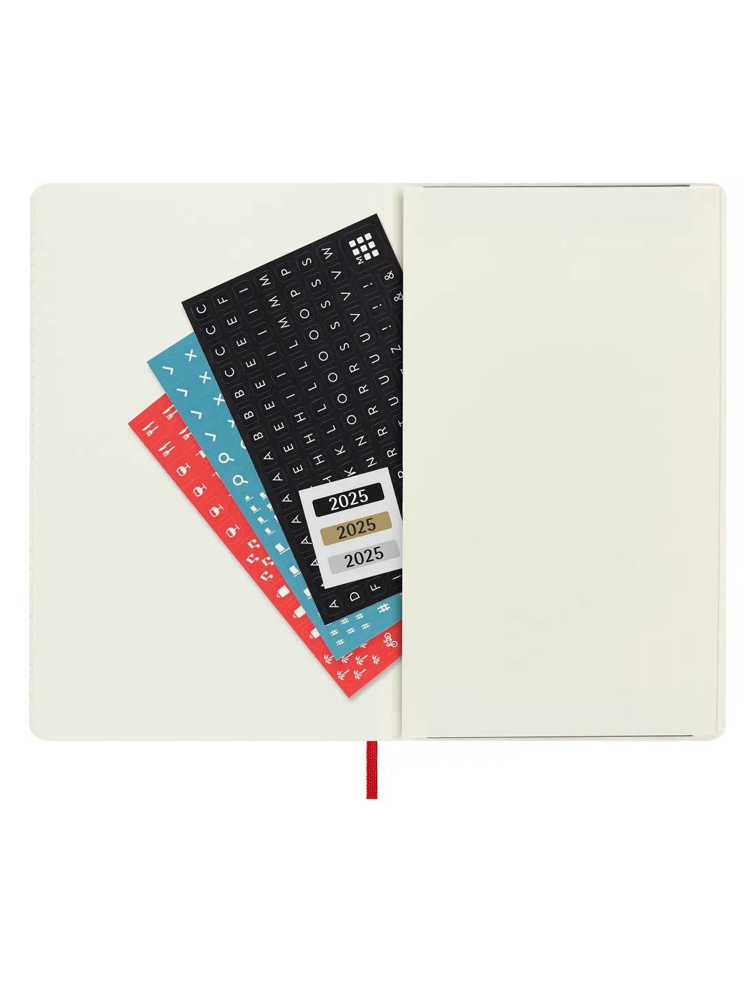 Agenda Settimanale 2025 Moleskine Rossa Large 12 Mesi Copertina Morbida - 13x21cm
