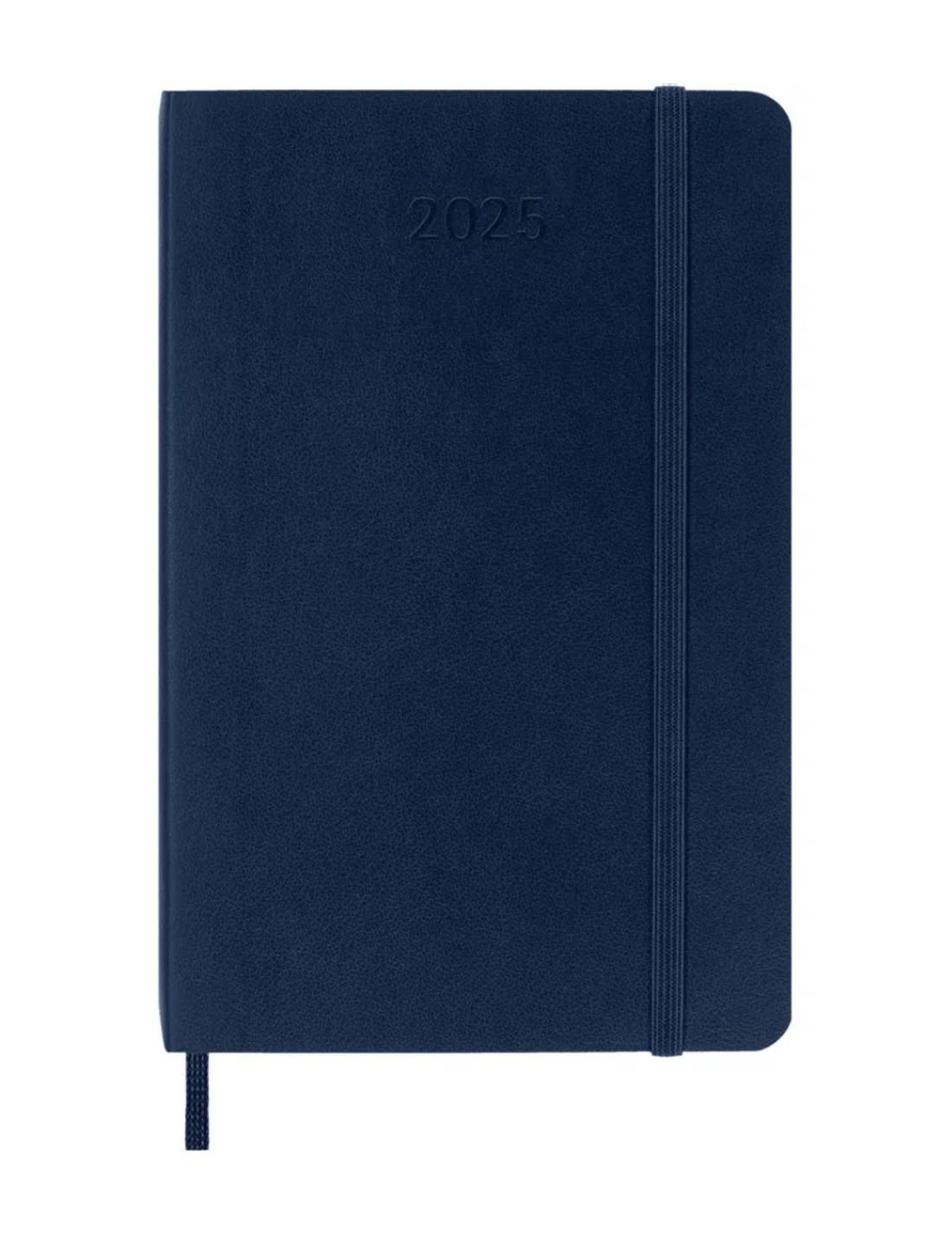 Agenda Settimanale 12 Mesi 2025 Moleskine Blu Copertina Morbida 14cm