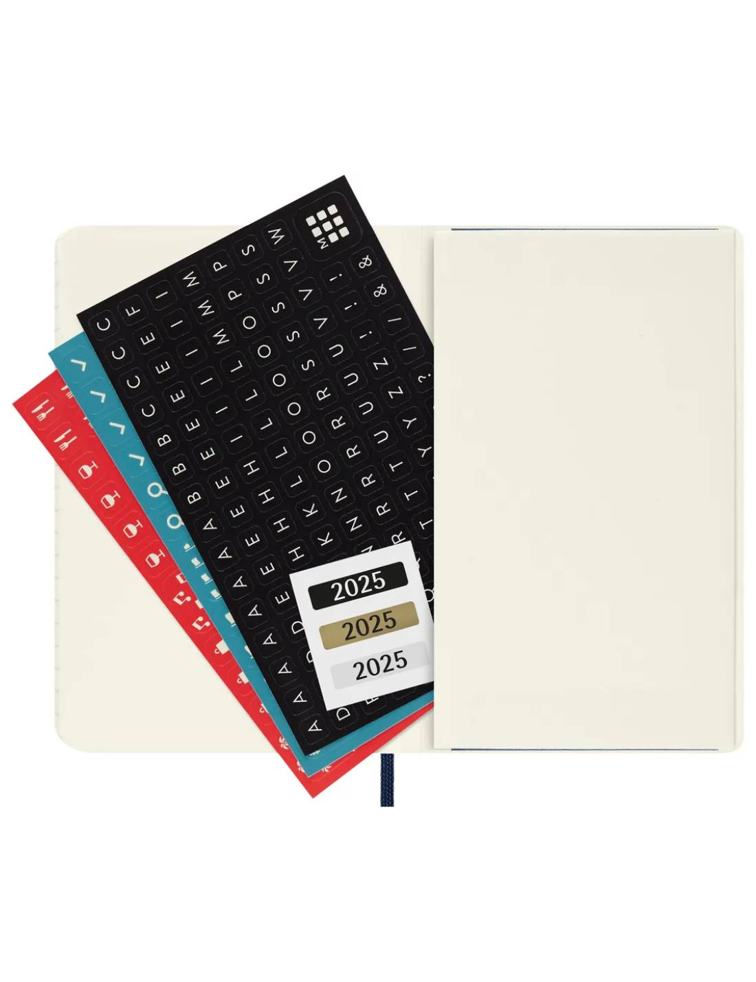 Agenda Settimanale 12 Mesi 2025 Moleskine Blu Copertina Morbida 14cm