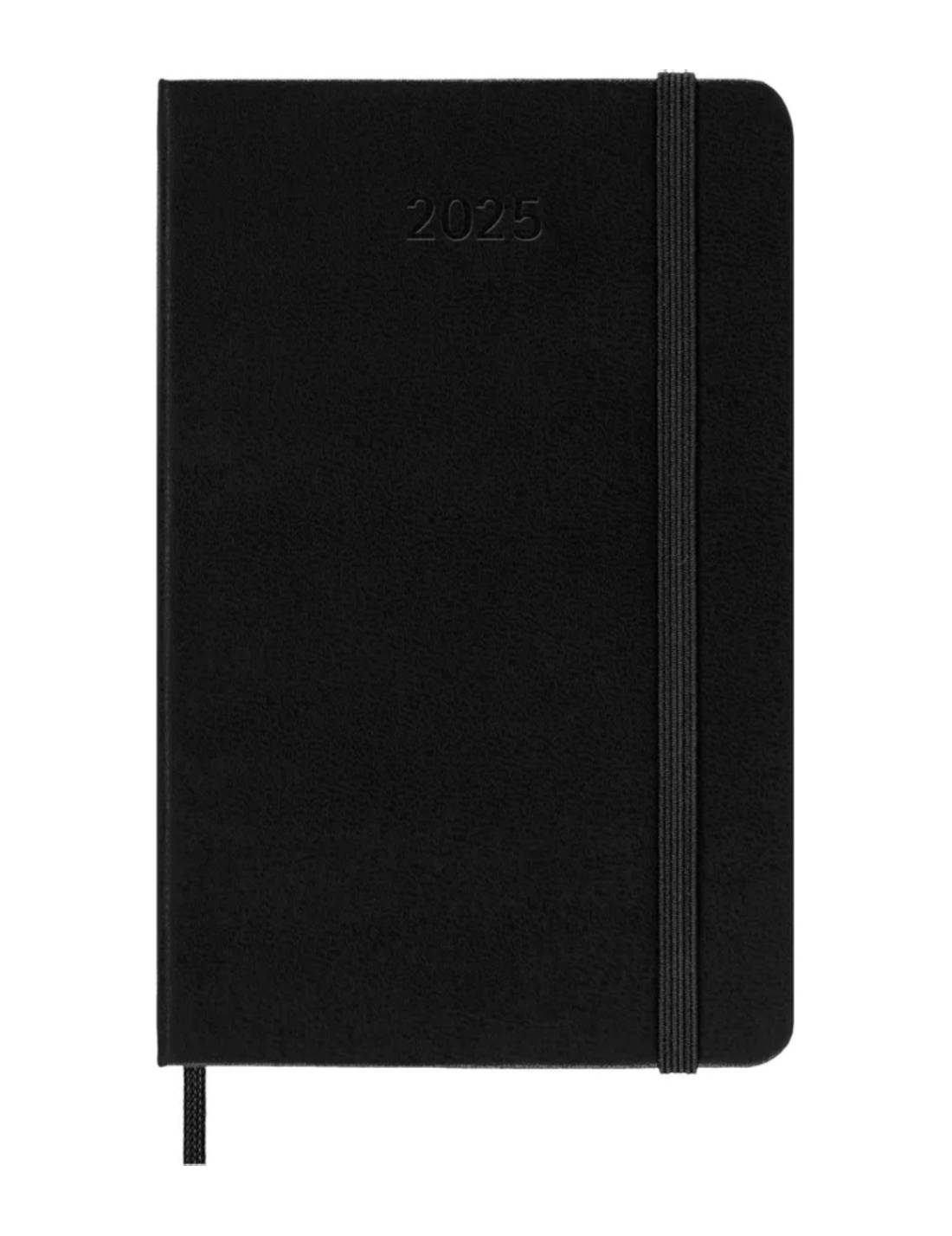 Agenda Settimanale Verticale 12 Mesi 2025 Moleskine Nera Pocket Copertina Morbida 14cm