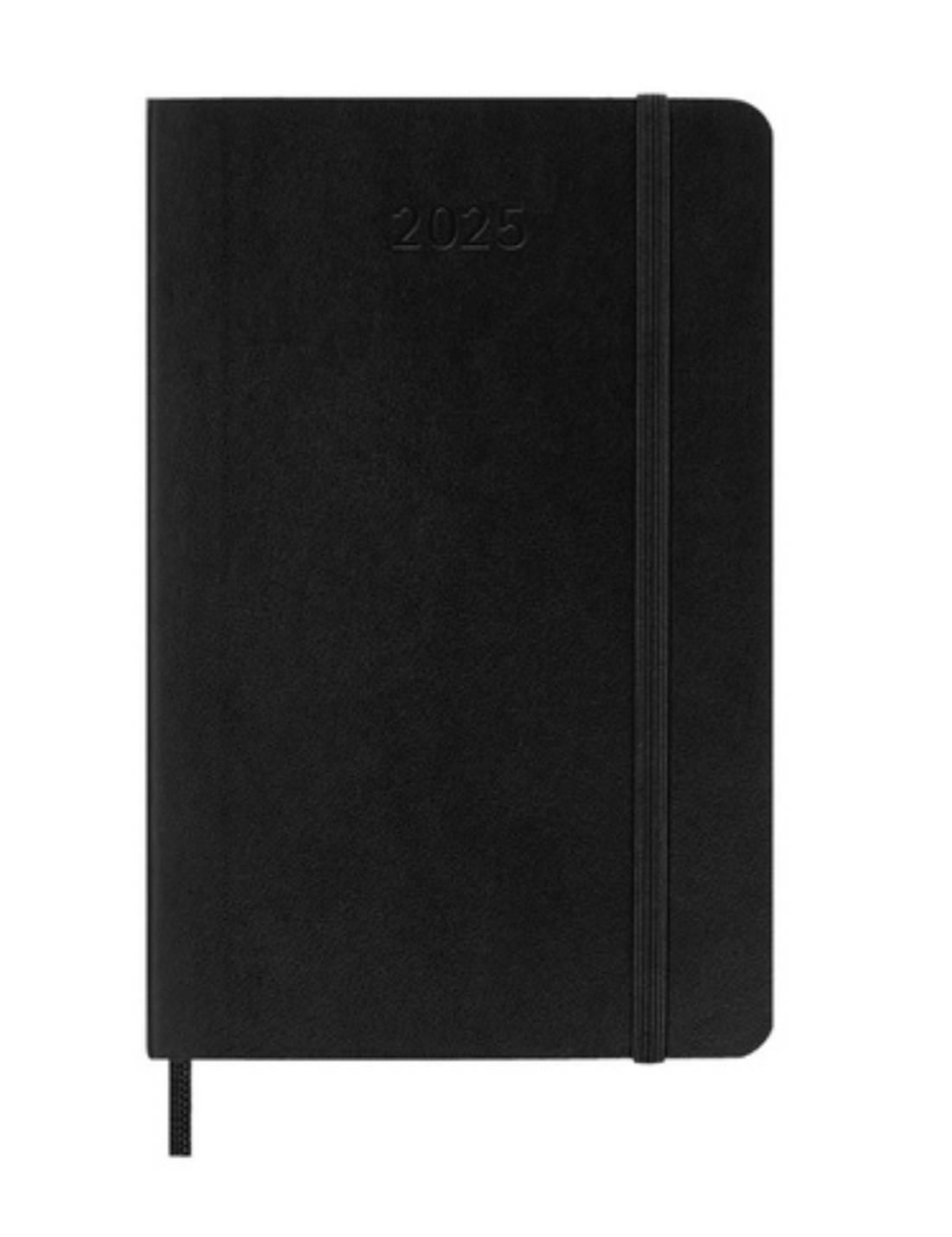 Agenda Mensile 12 Mesi 2025 Moleskine Nera Copertina Morbida 21cm