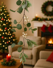 Ramo Artificiale Decorativo Con Bacche Bianche 150cm