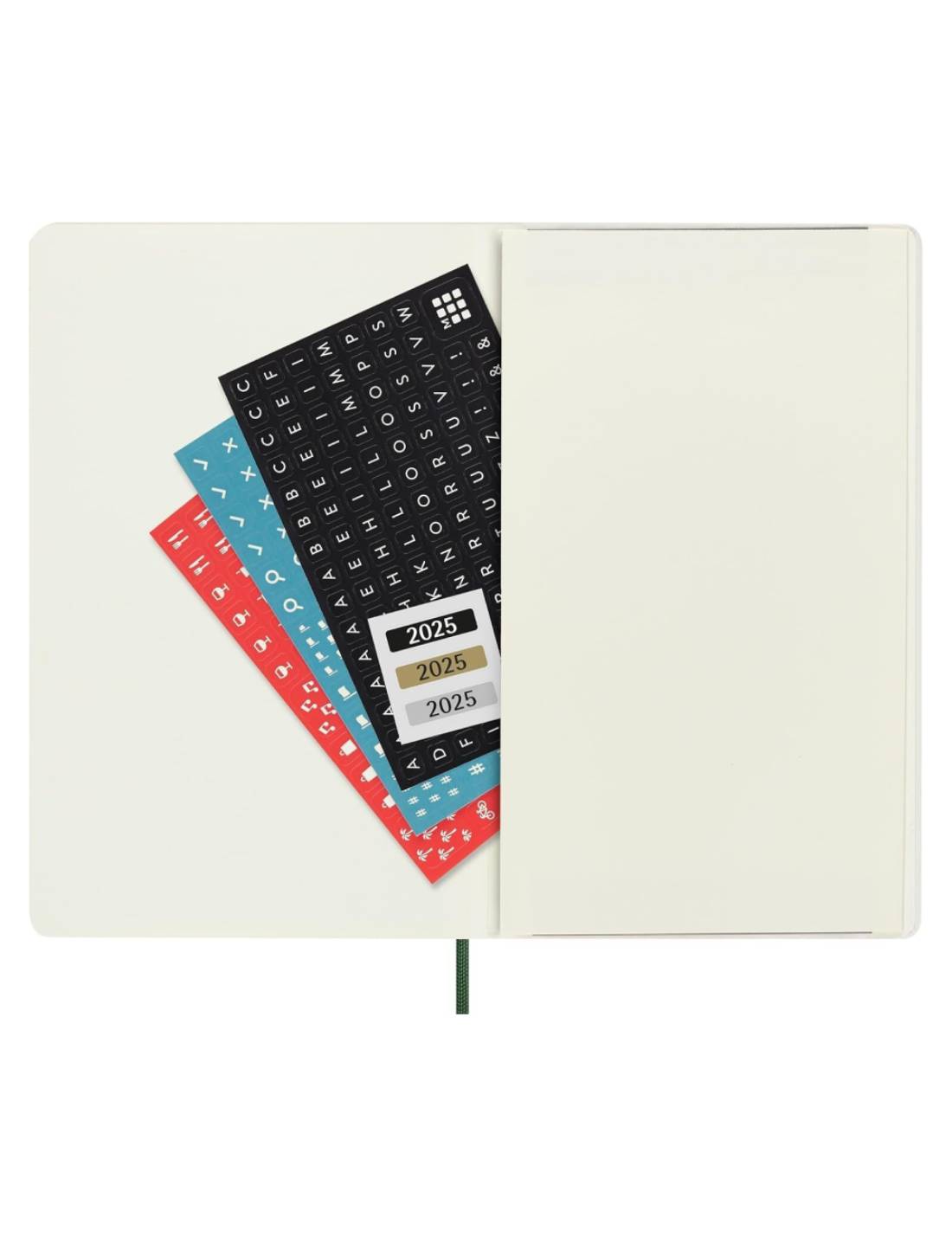 Agenda Settimanale 12 Mesi 2025 Moleskine Verde Mirto Large 21cm