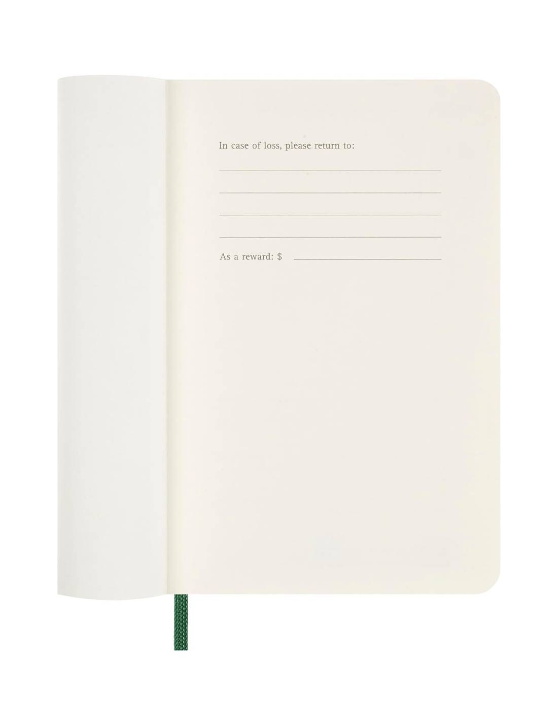 Agenda Mensile 12 Mesi 2025 Moleskine Verde Mirto Large Copertina Morbida 21cm