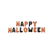 Palloncini In Metal Foil Scritta Happy Halloween 30cm Ornamenti Halloween