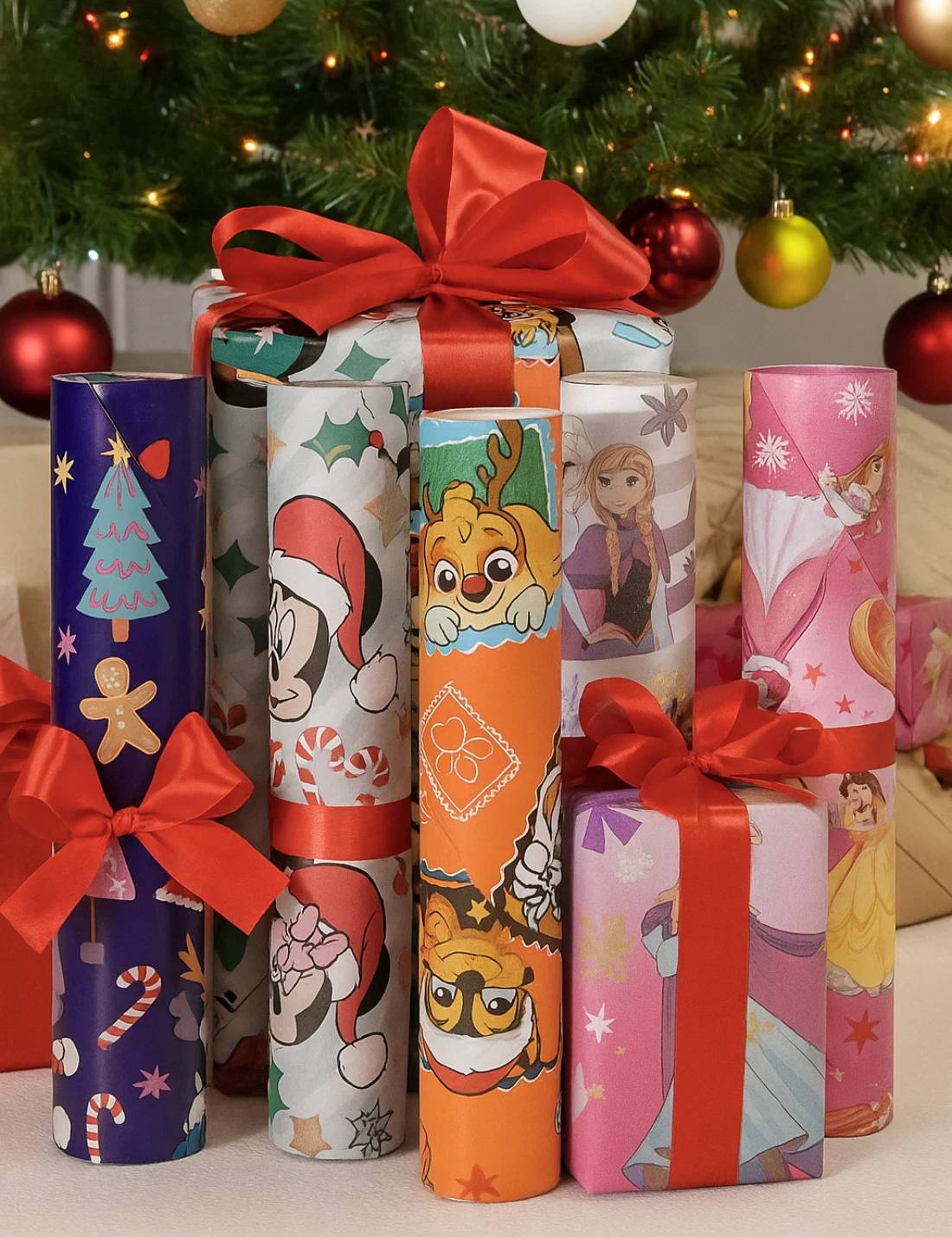 Rotolo Carta Regalo Natalizia Personaggi Disney 200cm
