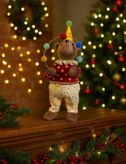 Addobbo Di Natale Orso Giocoliere Circense 55cm