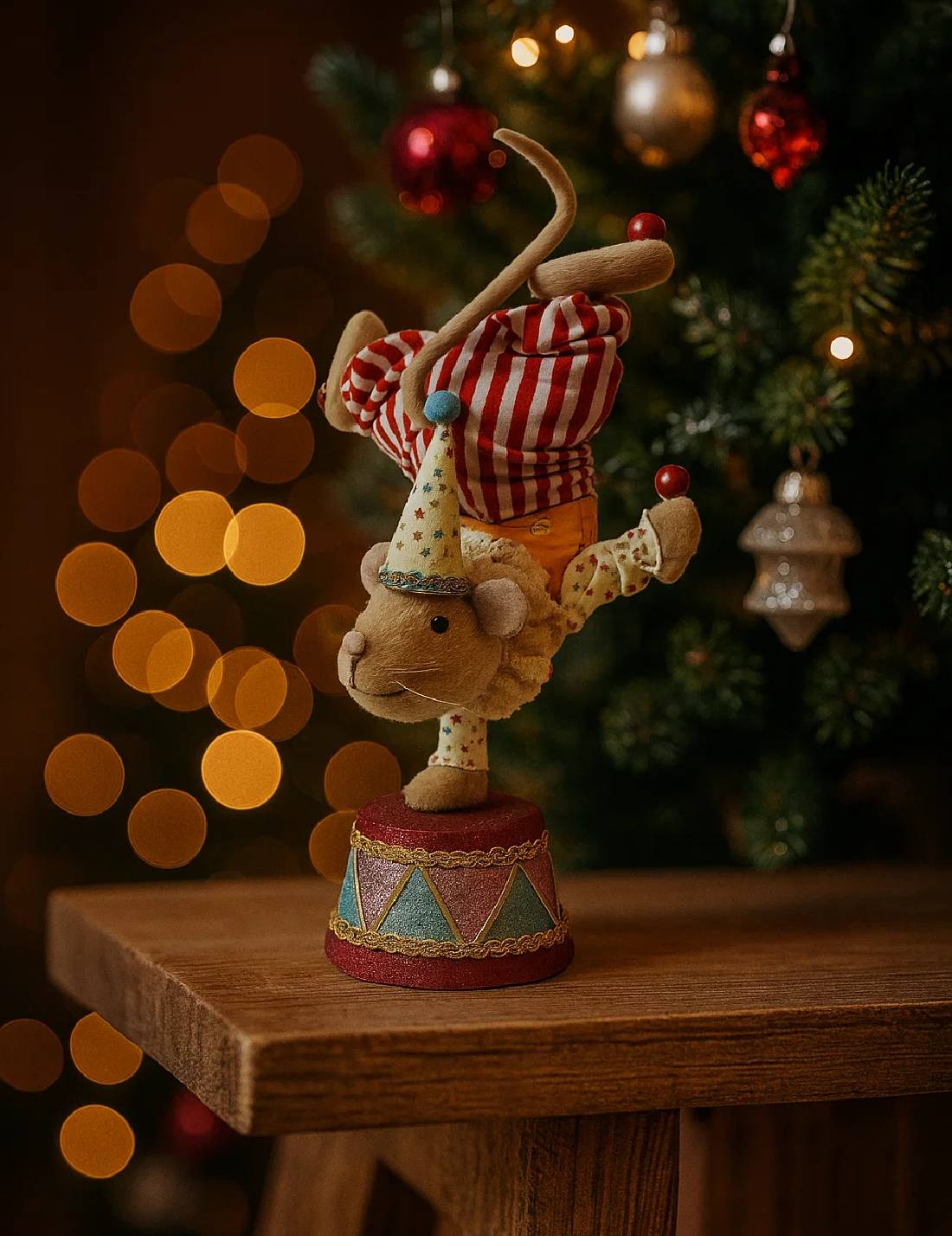 Addobbo Di Natale Topolino Giocoliere Circense 49cm