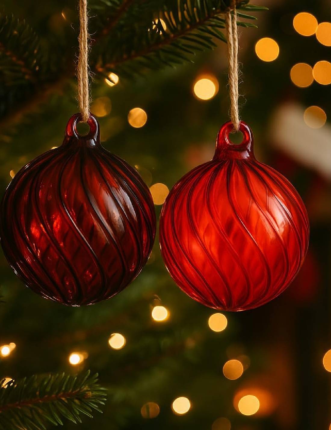 Pallina Albero Di Natale In Vetro Vortice Decorativo 10cm