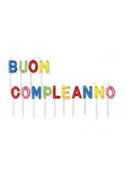 Candelina Di Compleanno Buon Compleanno Multicolor