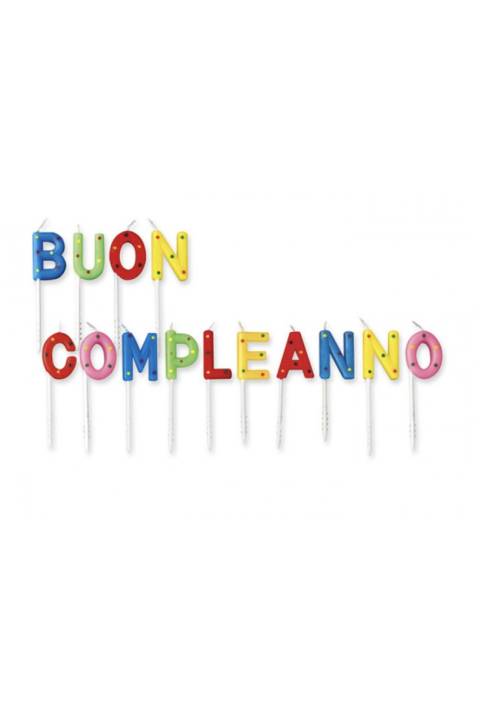 Candelina Di Compleanno Buon Compleanno Multicolor