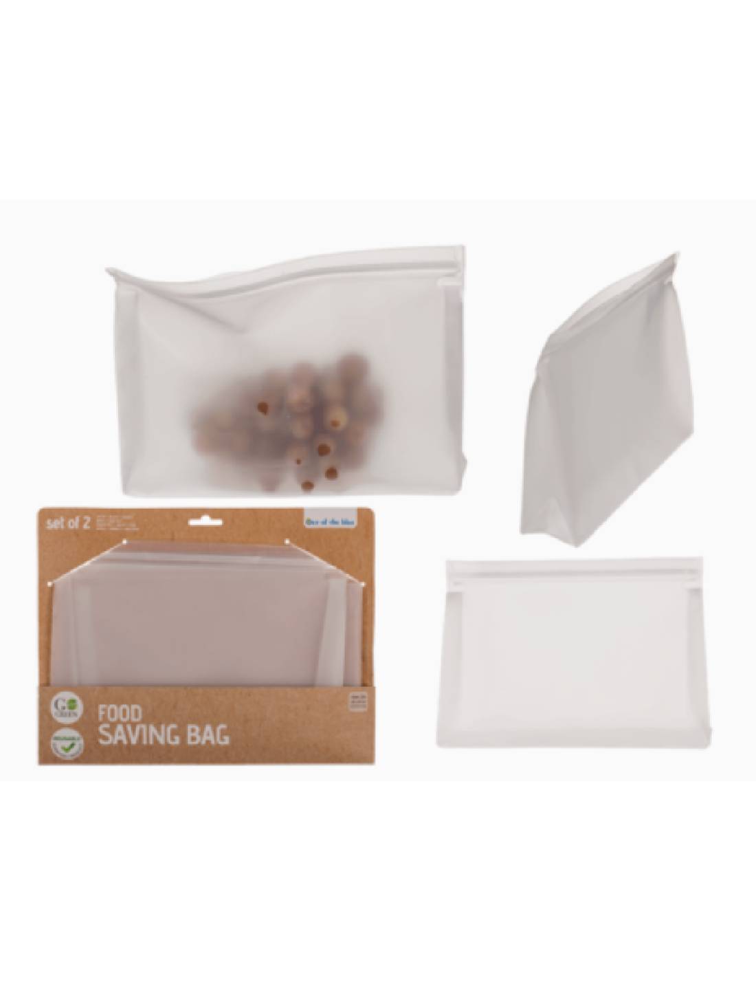 Sacchetti Per Alimenti Riutilizzabili 28x20cm 2pz