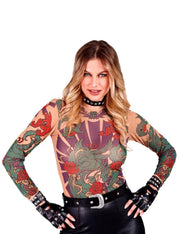 Guanti Di Carnevale Borchiati Senza Dita
